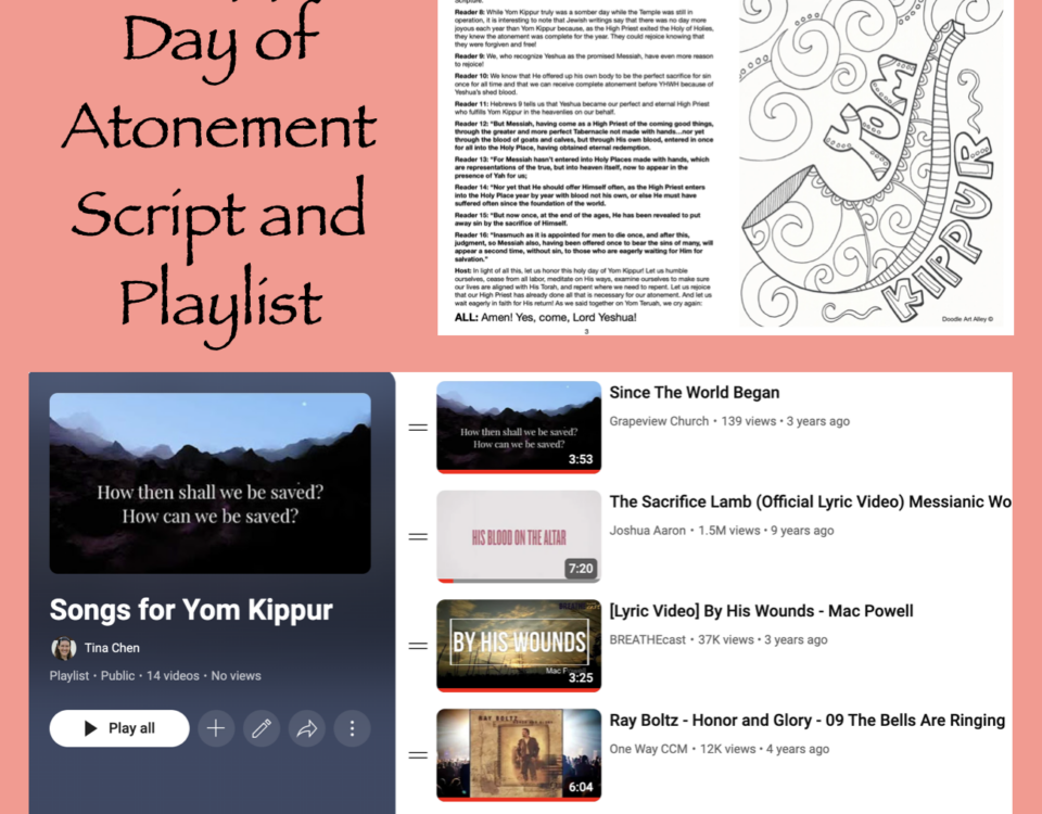 Yom Kippur/Day of Atonement Script and Playlist